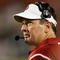 MIAMI GARDENS, FL - OCTOBER 03:  Head coach Bob Stoops of the Oklahoma Sooners looks up to the scoreboard with less than a minute to go in the game against the Miami Hurricanes at Land Shark Stadium on October 3, 2009 in Miami Gardens, Florida. Miami defeated Oklahoma 21-20.  (Photo by Doug Benc/Getty Images)