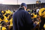BERKELEY, CA - NOVEMBER 07:  Head coach Jeff Tedford of the California Golden Bears prays as teammate Jahvid Best is attended to by medical personnel after landing on his back after scoring a touchdown against the Oregon State Beavers at California Memorial Stadium on November 7, 2009 in Berkeley, California.  (Photo by Jed Jacobsohn/Getty Images)