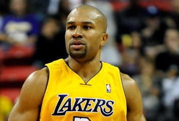 LAS VEGAS - OCTOBER 15:  Derek Fisher #2 of the Los Angeles Lakers brings the ball up the court against the Sacramento Kings during their preseason game at the Thomas & Mack Center October 15, 2009 in Las Vegas, Nevada. NOTE TO USER: User expressly acknowledges and agrees that, by downloading and/or using this Photograph, user is consenting to the terms and conditions of the Getty Images License Agreement.  (Photo by Ethan Miller/Getty Images)