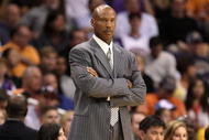 PHOENIX - NOVEMBER 11:  Head coach Byron Scott of the New Orleans Hornets watches the NBA game against the Phoenix Suns at US Airways Center on November 11, 2009 in Phoenix, Arizona. The Suns defeated the Hornets 124-104.  NOTE TO USER: User expressly acknowledges and agrees that, by downloading and or using this photograph, User is consenting to the terms and conditions of the Getty Images License Agreement.  (Photo by Christian Petersen/Getty Images)