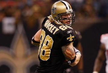 NEW ORLEANS - NOVEMBER 02:  Jeremy Shockey #88 of the New Orleans Saints runs against the Atlanta Falcons at Louisana Superdome on November 2, 2009 in New Orleans, Louisiana.  (Photo by Chris Graythen/Getty Images)