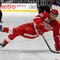 TORONTO, ON - NOVEMBER 07: Pavel Datsyuk #13 of the Detroit Red Wings is tripped up in his game against the Toronto Maple Leafs at the Air Canada Centre on November 7, 2009 in Toronto, Canada. The Maple Leafs defeated the Red Wings 5-1. (Photo by Bruce Bennett/Getty Images)