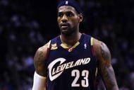 ORLANDO, FL - NOVEMBER 11: LeBron James #23 of the Cleveland Cavaliers stands on the court during the game against the Orlando Magic on November 11, 2009 at Amway Arena in Orlando, Florida. NOTE TO USER: User expressly acknowledges and agrees that, by downloading and/or using this Photograph, user is consenting to the terms and conditions of the Getty Images License Agreement. (Photo by Sam Greenwood/Getty Images)