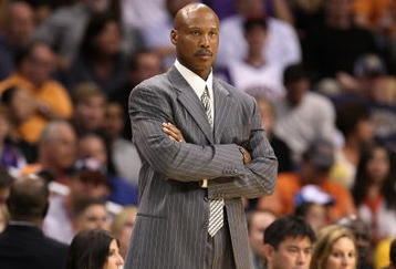PHOENIX - NOVEMBER 11:  Head coach Byron Scott of the New Orleans Hornets watches the NBA game against the Phoenix Suns at US Airways Center on November 11, 2009 in Phoenix, Arizona. The Suns defeated the Hornets 124-104.  NOTE TO USER: User expressly acknowledges and agrees that, by downloading and or using this photograph, User is consenting to the terms and conditions of the Getty Images License Agreement.  (Photo by Christian Petersen/Getty Images)
