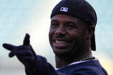 ANAHEIM, CA - SEPTEMBER 08:  Ken Griffey Jr. #24 of the Seattle Mariners jokes around with teammates during batting practice before the game against the Los Angeles Angels of Anaheim at Angel Stadium September 8, 2009 in Anaheim, California.  (Photo by Jacob de Golish/Getty Images)