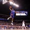 INDIANAPOLIS - MARCH 27:  Marcus Morris #22 of the Kansas Jayhawks drives for a dunk attempt against the Michigan State Spartans during the third round of the NCAA Division I Men's Basketball Tournament at the Lucas Oil Stadium on March 27, 2009 in Indianapolis, Indiana.  (Photo by Andy Lyons/Getty Images)