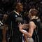 PORTLAND, OR - MARCH 21:  JaJuan Johnson #25 and Robbie Hummel #4 of the Purdue Boilermakers react after Johnson makes a basket and is fouled in the second half during the second round of the NCAA Division I Men's Basketball Tournament at the Rose Garden on March 21, 2009 in Portland, Oregon.  (Photo by Jonathan Ferrey/Getty Images)