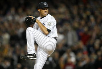 NEW YORK - NOVEMBER 04:  Mariano Rivera #42 of the New York Yankees throws a pitch against the Philadelphia Phillies in Game Six of the 2009 MLB World Series at Yankee Stadium on November 4, 2009 in the Bronx borough of New York City. The Yankees won 7-3 to win the series 4 games to 2.  (Photo by Nick Laham/Getty Images)