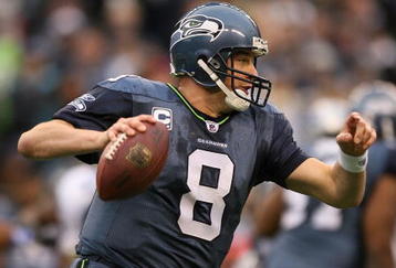 SEATTLE - NOVEMBER 08:  Quarterback Matt Hasselbeck #8 of the Seattle Seahawks scrambles against the Detroit Lions on November 8, 2009 at Qwest Field in Seattle, Washington. The Seahawks defeated the Lions 32-20. (Photo by Otto Greule Jr/Getty Images)