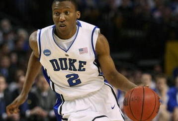 BOSTON - MARCH 26:  Nolan Smith #2 of the Duke Blue Devils dribbles against the Villanova Wildcats during the NCAA Men's Basketball Tournament East Regionals at TD Banknorth Garden on March 26, 2009 in Boston, Massachusetts.  (Photo by Elsa/Getty Images)