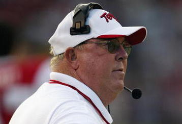COLLEGE PARK, MD - SEPTEMBER 13:  Head coach Ralph Friedgen of the University of Maryland Terrapins directs his team against the Citadel Bulldogs during NCAA football game at Byrd Stadium on September 13, 2003 in College Park, Maryland. The Terrapins defeated the Bulldogs 61-0.  (Photo by Doug Pensinger/Getty Images)