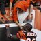 CINCINNATI - NOVEMBER 8: Chad Ochocinco #85 of the Cincinnati Bengals celebrates with his fans after defeating the Baltimore Ravens 17-7 at Paul Brown Stadium on November 8, 2009 in Cincinnati, Ohio.  (Photo by John Sommers II/Getty Images)
