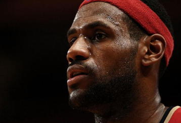 NEW YORK - NOVEMBER 06:  LeBron James #23 of the Cleveland Cavaliers waits for play to resume against  the New York Knicks at Madison Square Garden November 6, 2009 in New York City. NOTE TO USER: User expressly acknowledges and agrees that, by downloading and/or using this Photograph, User is consenting to the terms and conditions of the Getty Images License Agreement.  (Photo by Chris McGrath/Getty Images)