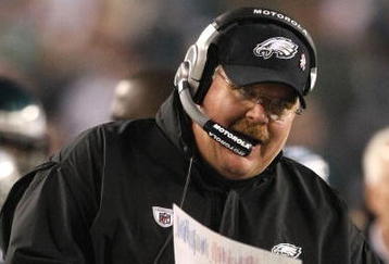 PHILADELPHIA - NOVEMBER 08:  Head coach Andy Reid of the Philadelphia Eagles coaches against the Dallas Cowboys at Lincoln Financial Field on November 8, 2009 in Philadelphia, Pennsylvania.  (Photo by Al Bello/Getty Images)