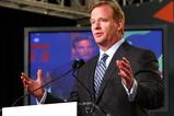 NEW YORK - JULY 21:  NFL Commissioner Roger Goodell attends the NFL, ESPN/ESPN Deportes and the Miami Dolphins press conference at the Time Warner Center on July 21, 2009 in New York City.  (Photo by Andrew H. Walker/Getty Images)