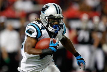 ATLANTA - SEPTEMBER 20:  DeAngelo Williams #34 of the Carolina Panthers is slow to get up against the Atlanta Falcons at Georgia Dome on September 20, 2009 in Atlanta, Georgia.  (Photo by Kevin C. Cox/Getty Images)