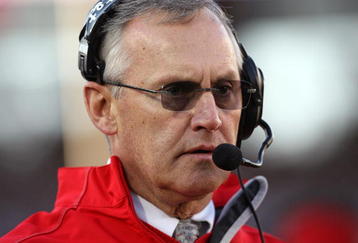 STATE COLLEGE, PA - NOVEMBER 7: Head coach Jim Tressel of the Ohio State Buckeyes coaches on the sideline during a game against the Penn State Nittany Lions on November 7, 2009 at Beaver Stadium in State College, Pennsylvania. (Photo by Hunter Martin/Getty Images)