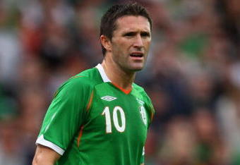 LIMERICK, IRELAND - AUGUST 12:  Robbie Keane of Republic of Ireland in action during the International Friendly match between Republic of Ireland and Australia at Thomond Park on August 12, 2009 in Limerick, Ireland.  (Photo by Ian Walton/Getty Images)