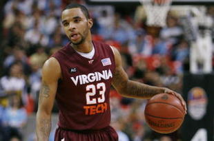 ATLANTA - MARCH 13: Malcolm Delaney #23 of the Virginia Tech Hokies dribbles against the North Carolina Tar Heels during day two of the 2009 ACC Men's Basketball Tournament on March 13, 2009 at the Georgia Dome in Atlanta, Georgia. (Photo by Kevin C. Cox/Getty Images)