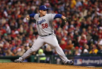 PHILADELPHIA - OCTOBER 18:  Chad Billingsley #58 of the Los Angeles Dodgers pitches against the Philadelphia Phillies in Game Three of the NLCS during the 2009 MLB Playoffs at Citizens Bank Park on October 18, 2009 in Philadelphia, Pennsylvania.  (Photo by Nick Laham/Getty Images)