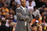 PHOENIX - NOVEMBER 11: Head coach Byron Scott of the New Orleans Hornets watches the NBA game against the Phoenix Suns at US Airways Center on November 11, 2009 in Phoenix, Arizona. The Suns defeated the Hornets 124-104. NOTE TO USER: User expressly acknowledges and agrees that, by downloading and or using this photograph, User is consenting to the terms and conditions of the Getty Images License Agreement. (Photo by Christian Petersen/Getty Images)