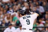 SEATTLE - AUGUST 12:  Jack Wilson #9 of the Seattle Mariners bats during the game against the Chicago White Sox on August 12, 2009 at Safeco Field in Seattle, Washington. (Photo by Otto Greule Jr/Getty Images) 