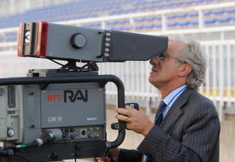 NOVARA, ITALY - SEPTEMBER 08:  Antonello Valentini general manager of FGIC  looks at a camera before UEFA U21 Championship match between Italy and Luxembourg at at Silvio Piola Stadium on September 8, 2009 in Novara, Italy.  (Photo by Dino Panato/Getty Images)