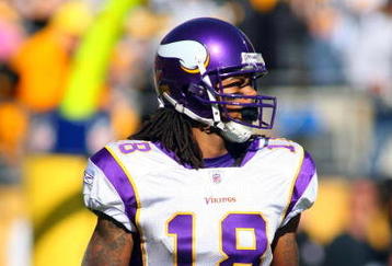 PITTSBURGH - OCTOBER 25:  Sidney Rice #18 of the Minnesota Vikings looks on during the NFL game against the Pittsburgh Steelers at Heinz Field on October 25, 2009 in Pittsburgh, Pennsylvania. The Steelers defeated the Vikings 27-17. (Photo by Rick Stewart/Getty Images)