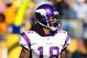 PITTSBURGH - OCTOBER 25: Sidney Rice #18 of the Minnesota Vikings looks on during the NFL game against the Pittsburgh Steelers at Heinz Field on October 25, 2009 in Pittsburgh, Pennsylvania. The Steelers defeated the Vikings 27-17. (Photo by Rick Stewart/Getty Images)