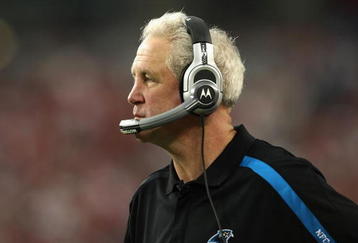 GLENDALE, AZ - NOVEMBER 01:  Head coach John Fox of the Carolina Panthers watches from the sidelines during the NFL game against the Arizona Cardinals at the Universtity of Phoenix Stadium on November 1, 2009 in Glendale, Arizona. The Panthers defeated the Cardinals 34-21. (Photo by Christian Petersen/Getty Images)