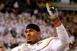 ATLANTA - OCTOBER 17:  Derrick Morgan #91 of the Georgia Tech Yellow Jackets against the Virginia Tech Hokies at Bobby Dodd Stadium on October 17, 2009 in Atlanta, Georgia.  (Photo by Kevin C. Cox/Getty Images)