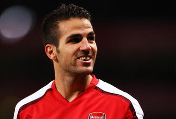 LONDON, ENGLAND - NOVEMBER 04:  Cesc Fabregas of Arsenal celebrates scoring his second and the teams the third goal of the game during the UEFA Champions League Group H match between Arsenal and AZ Alkmaar at the Emirates Stadium on November 4, 2009 in London, England.  (Photo by Phil Cole/Getty Images)