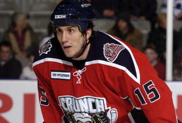 TORONTO - FEBRUARY 17:  Tyler Kolarik #15 of the Syracuse Crunch looks on against the Toronto Marlies at Ricoh Coliseum on February 17, 2006 in Toronto, Ontario, Canada. Syracuse won 3-2 in a shootout. (Photo by Graig Abel/Getty Images)