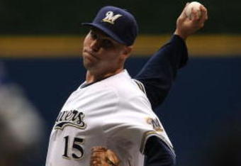 MILWAUKEE - JULY 29: Starting pitcher Ben Sheets #15 of the Milwaukee Brewers delivers the ball against the Chicago Cubs at Miller Park July 29, 2008 in Milwaukee, Wisconsin. (Photo by Jonathan Daniel/Getty Images)