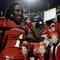 CINCINNATI - NOVEMBER 13:  Mardy Gilyard #1 of the Cincinnati Bearcats celebrates his teams 24-21 victory over the West Virginia Mountaineers in the game at Nippert Stadium on November 13, 2009 in Cincinnati, Ohio.  (Photo by Andy Lyons/Getty Images)