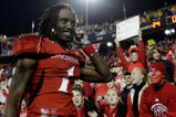 CINCINNATI - NOVEMBER 13:  Mardy Gilyard #1 of the Cincinnati Bearcats celebrates his teams 24-21 victory over the West Virginia Mountaineers in the game at Nippert Stadium on November 13, 2009 in Cincinnati, Ohio.  (Photo by Andy Lyons/Getty Images)