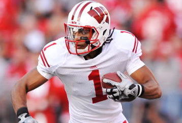 COLUMBUS, OH - OCTOBER 10:  Wide receiver Nick Toon #1 of the Wisconsin Badgers runs with the ball against the Ohio State Buckeyes at Ohio Stadium on October 10, 2009 in Columbus, Ohio.  (Photo by Jamie Sabau/Getty Images)