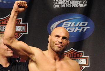 PORTLAND, OR - AUGUST 28: UFC heavyweight fighter Randy Couture weighs in at the UFC 102: Couture vs. Nogueira Weigh-In at the Rose Garden Arena on August 28, 2009 in Portland, Oregon. (Photo by Jon Kopaloff/Getty Images)