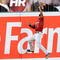 BALTIMORE - JUNE 18: Michael Bourn #14 of the Houston Astros makes a leaping catch against the Baltimore Orioles at Camden Yards June 18, 2008 in Baltimore, Maryland. (Photo by Greg Fiume/Getty Images)