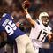 EAST RUTHERFORD, NJ - NOVEMBER 08:  Philip Rivers #17 of the San Diego Chargers throws a pass against the New York Giants on November 8, 2009 at Giants Stadium in East Rutherford, New Jersey.  (Photo by Chris McGrath/Getty Images)