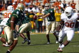 WACO, TX - NOVEMBER 14:  Quarterback Nick Florence #11 of the Baylor Bears drops back to pass during the first half against the Texas Longhorns on November 14, 2009 at Floyd Casey Stadium in Waco, Texas.  The Longhorns beat the Bears 47-14.  (Photo by Tom Pennington/Getty Images)