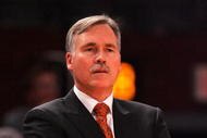 NEW YORK - OCTOBER 31:  Head Coach Mike D'Antoni of the New York Knicks reacts during the game against the Philadelphia 76ers at Madison Square Garden on October 31, 2009 in New York City. The 76ers defeated the Knicks 141-127. NOTE TO USER: User expressly acknowledges and agrees that, by downloading and or using this photograph, User is consenting to the terms and conditions of the Getty Images License Agreement.  (Photo by Chris Trotman/Getty Images)