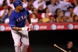 ANAHEIM, CA - JULY 8:  Andruw Jones #25 of the Texas Rangers hits his third home run of the game against the Los Angeles Angels of Anaheim in the fifth inning at Angel Stadium July 8, 2009 in Anaheim, California.  (Photo by Stephen Dunn/Getty Images)