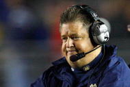 CHESTNUT HILL, MA - NOVEMBER 8: Coach Charlie Weis of the Notre Dame Fighting Irish against the Boston College Eagles on November 8, 2008 at Alumni Stadium in Chestnut Hill, Massachusetts.(Photo by Jim Rogash/Getty Images)