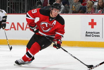 NEWARK, NJ - NOVEMBER 11:  Zach Parise #9 of the New Jersey Devils skates against the Anaheim Ducks during their NHL game at the Prudential Center on November 11, 2009 in Newark, New Jersey. The Devils defeated the Ducks 3-1.  (Photo by Jim McIsaac/Getty Images)
