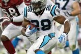 GLENDALE, AZ - NOVEMBER 01: Runningback Jonathan Stewart #28 of the Carolina Panthers runs with the ball during the NFL game against the Arizona Cardinals at the Universtity of Phoenix Stadium on November 1, 2009 in Glendale, Arizona. The Panthers defeated the Cardinals 34-21.  (Photo by Christian Petersen/Getty Images)
