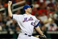 NEW YORK - AUGUST 22:  Brian Stokes #43 of the New York Mets pitches against the Philadelphia Phillies during the game on August 22, 2009 at Citi Field in the Flushing neighborhood of the Queens borough of New York City.  (Photo by Jared Wickerham/Getty Images)