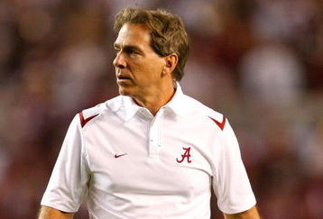TUSCALOOSA, AL - NOVEMBER 07:  Head coach Nick Saban of the Alabama Crimson Tide against the Louisiana State University Tigers at Bryant-Denny Stadium on November 7, 2009 in Tuscaloosa, Alabama.  (Photo by Kevin C. Cox/Getty Images)