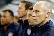 WASHINGTON - OCTOBER 14:  U.S. coach Bob Bradley watches from the sideline during their match against Costa Rica as part of FIFA 2010 World Cup Qualifier at RFK stadium on October 14, 2009 in Washington, DC. The U.S. and Costa Rica finished in a 2-2 tie.  (Photo by Win McNamee/Getty Images)
