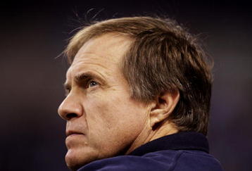 INDIANAPOLIS - NOVEMBER 15:  Head coach Bill Belichick of the New England Patriots looks on during warm ups before the game against the Indianapolis Colts at Lucas Oil Stadium on November 15, 2009 in Indianapolis, Indiana. (Photo by Andy Lyons/Getty Images)